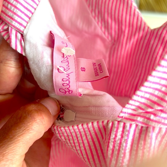 ***Custom one of a kind Barbie pink & white Lilly dress*** - Picture 5 of 6